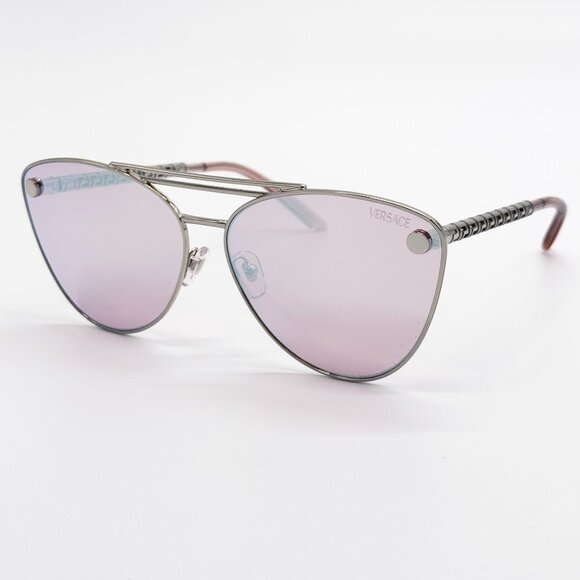 NEW VE2267 1000/7V VERSACE SUNGLASSES SILVER PINK VE2267 10007V main image 8